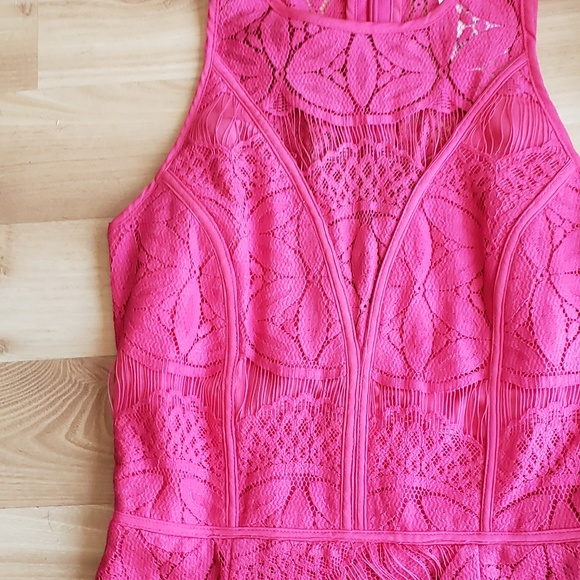 Pink Adelyn Rae lace high/low sheath dress - Picture 3 of 7